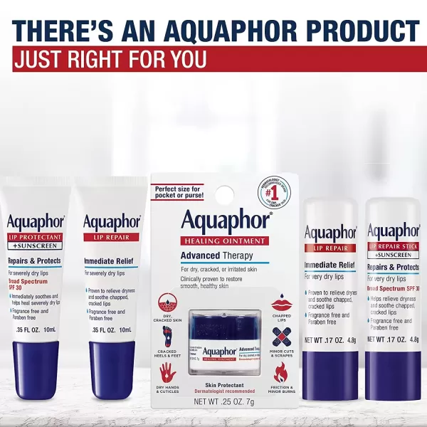imageAquaphor Lip Repair Ointment  Longlasting Moisture to Soothe Dry Chapped Lips  35 fl oz Tube Pack of 48035 Fl Oz Pack of 2
