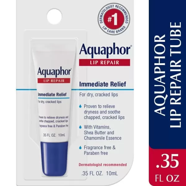 imageAquaphor Lip Repair Ointment  Longlasting Moisture to Soothe Dry Chapped Lips  35 fl oz Tube Pack of 48035 Fl Oz Pack of 2