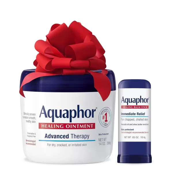 imageAquaphor Advanced Therapy Skin Care Set Aquaphor Healing Ointment Skin Protectant Body Moisturizer for Dry Skin 14 Oz Jar  Aquaphor Healing Balm Stick 065 Oz Holiday Gifts for Self Care