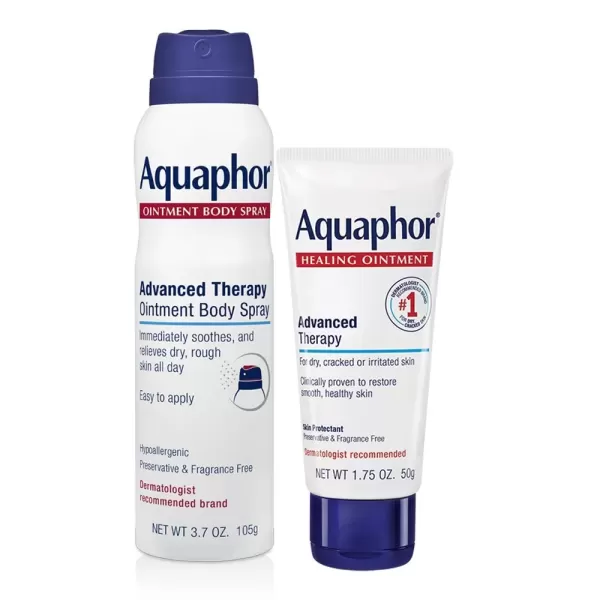 imageAquaphor Advanced Therapy Skin Care Set Aquaphor Healing Ointment Skin Protectant Body Moisturizer for Dry Skin 175 Oz  Aquaphor Ointment Body Spray Spray Moisturizer for Dry Skin 37 Oz
