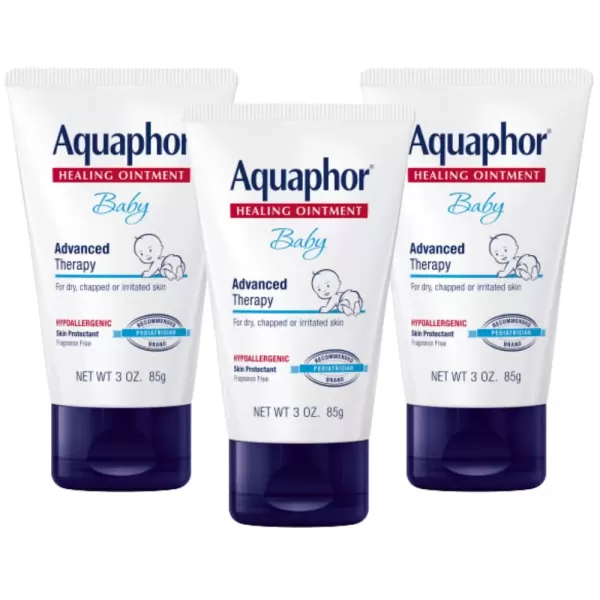 imageAquaphor Baby Healing Ointment Advanced Therapy for Chapped Cheeks and Diaper Rash 3 Ounce Pack of 3
