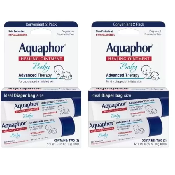 imageAquaphor Baby Healing Ointment ToGo Pack  Advanced Therapy for Chapped Cheeks and Diaper Rash 2 CountPack of 12 CountPack of 2