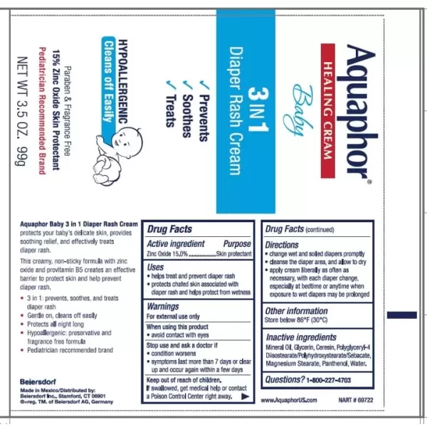 imageAquaphor Baby Skin Care Gift Set with Aquaphor Baby Wash and Shampoo Aquaphor Baby Healing Ointment Aquaphor Diaper Rash Cream and WaterWipes 4 Pieces