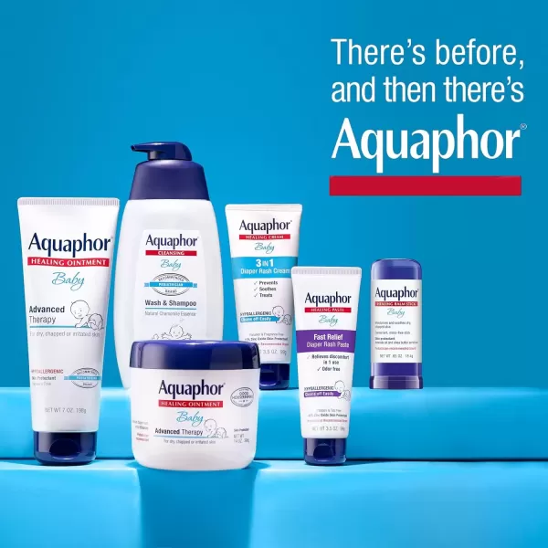 imageAquaphor Baby Skin Care Gift Set with Aquaphor Baby Wash and Shampoo Aquaphor Baby Healing Ointment Aquaphor Diaper Rash Cream and WaterWipes 4 Pieces