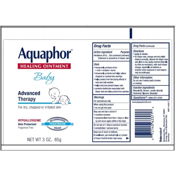 imageAquaphor Baby Skin Care Gift Set with Aquaphor Baby Wash and Shampoo Aquaphor Baby Healing Ointment Aquaphor Diaper Rash Cream and WaterWipes 4 Pieces