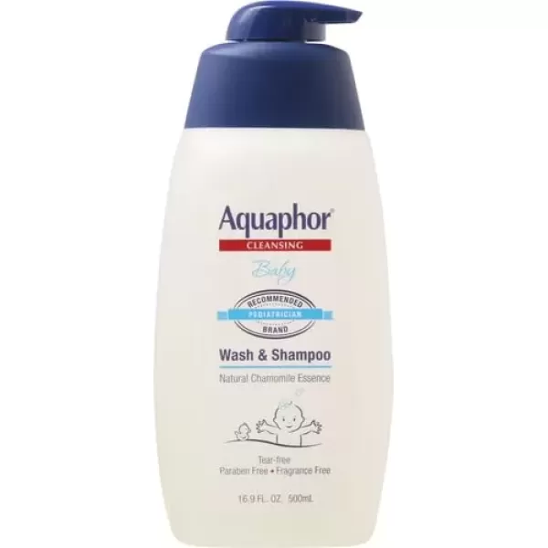 imageAquaphor Baby Wash and Shampoo  Mild Tearfree 2in1 Solution for Babys Sensitive Skin  169 fl oz PumpUnscented