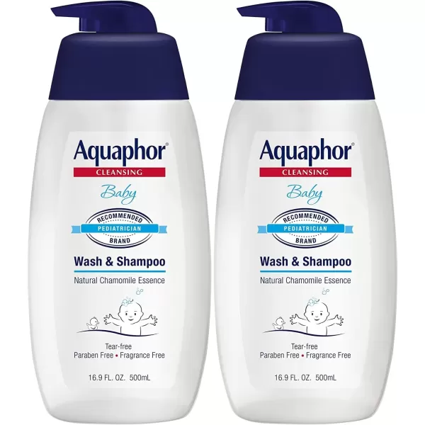 imageAquaphor Baby Wash and Shampoo  Mild Tearfree 2in1 Solution for Babys Sensitive Skin  169 fl oz PumpUnscented