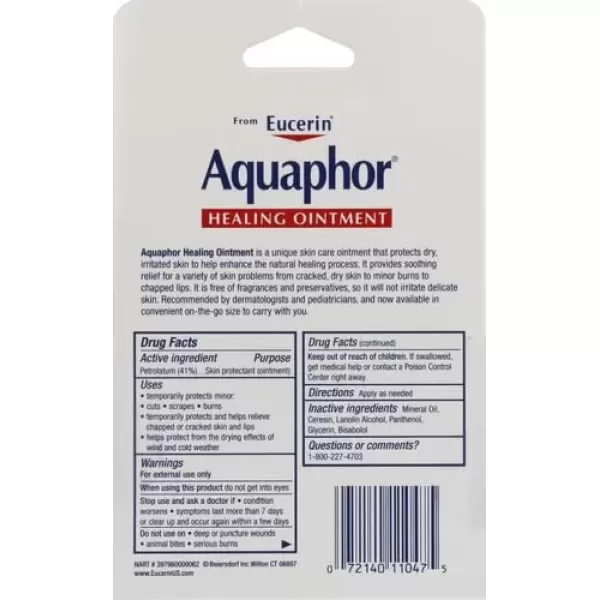 imageAquaphor Healing Ointment Advanced Therapy Skin Protectant Body Moisturizer for Dry Skin Minor Cuts and Burns Dry Cuticles Cracked Heels Hands and Lips 035 Oz Tube Pack of 2