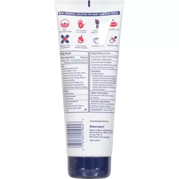 imageAquaphor Healing Ointment Advanced Therapy Skin Protectant Body Moisturizer for Dry Skin Minor Cuts and Burns Dry Cuticles Cracked Heels Hands and Lips 7 Oz Tube7 Ounce Pack of 1