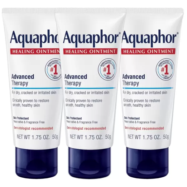 imageAquaphor Healing Ointment Advanced Therapy Skin Protectant Dry Skin Body Moisturizer 175 Oz Tube Pack of 3