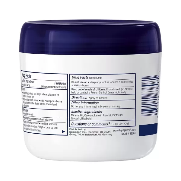 imageAquaphor Healing Ointment Advanced Therapy Skin Protectant Dry Skin Body Moisturizer MultiPurpose Healing Ointment For Dry Cracked Skin ampamp Minor Cuts ampamp Burns 14 Oz Jar
