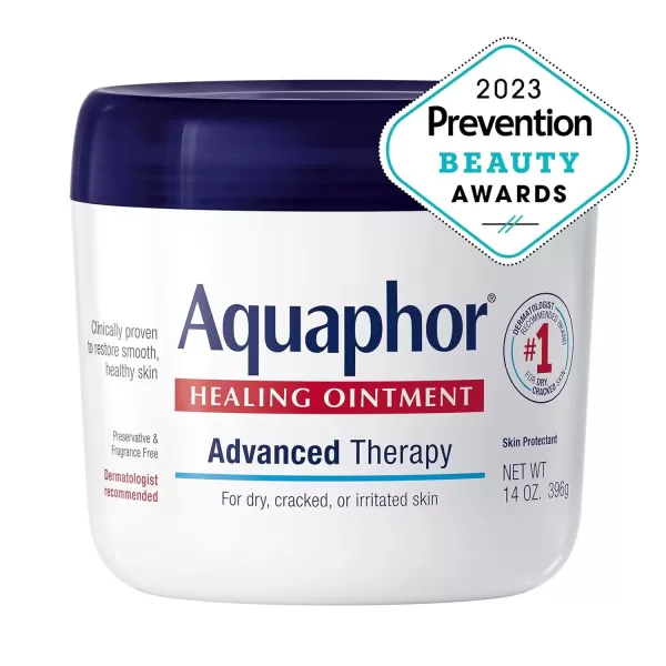 imageAquaphor Healing Ointment Advanced Therapy Skin Protectant Dry Skin Body Moisturizer MultiPurpose Healing Ointment For Dry Cracked Skin ampamp Minor Cuts ampamp Burns 14 Oz Jar