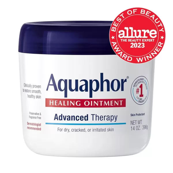 imageAquaphor Healing Ointment Advanced Therapy Skin Protectant Dry Skin Body Moisturizer MultiPurpose Healing Ointment For Dry Cracked Skin ampamp Minor Cuts ampamp Burns 14 Oz Jar