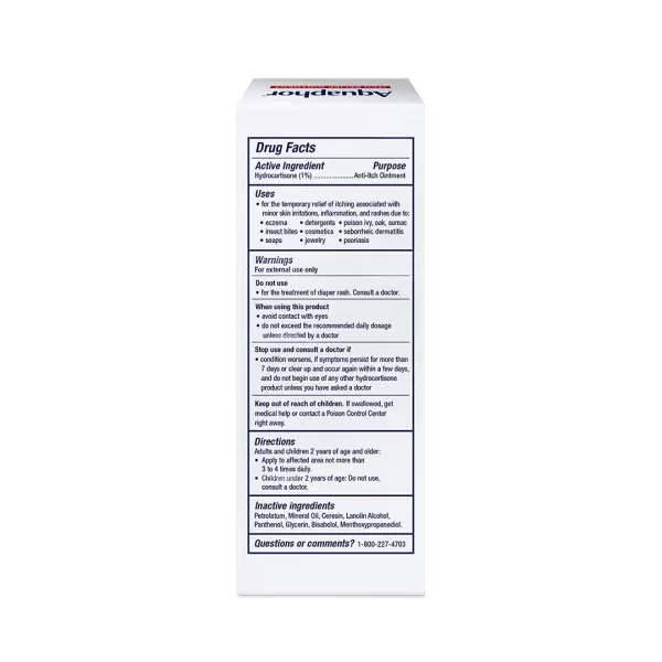 imageAquaphor Itch Relief Ointment Maximum Strength 1 Hydrocortisone Relieves Itch from Skin Irritation Insect Bites Psoriasis Skin Rashes Eczema ampamp Poison Ivy 2 oz