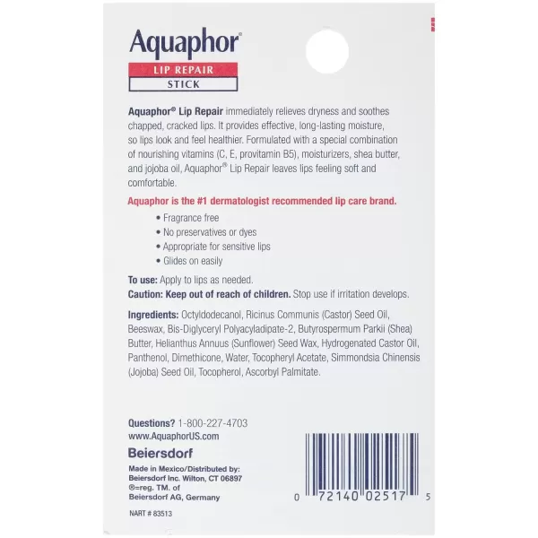 imageAquaphor Lip Repair Lip Balm Set Lip Repair Stick 017 Oz Pack of 2  Lip Repair and Protect Stick Lip Balm with Sunscreen SPF 30 017 Oz Pack of 2 Holiday Gifts for Self Care