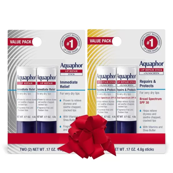 imageAquaphor Lip Repair Lip Balm Set Lip Repair Stick 017 Oz Pack of 2  Lip Repair and Protect Stick Lip Balm with Sunscreen SPF 30 017 Oz Pack of 2 Holiday Gifts for Self Care