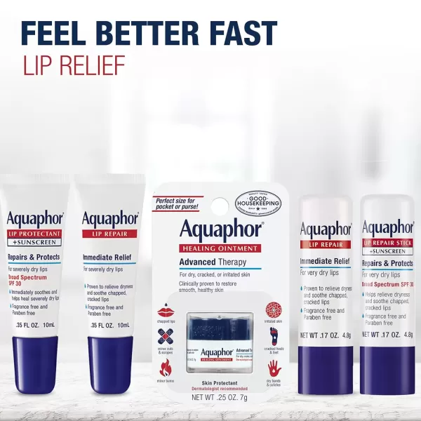 imageAquaphor Lip Repair Lip Balm with Sunscreen Lip Protectant Lip Balm SPF 30 035 Oz Tube