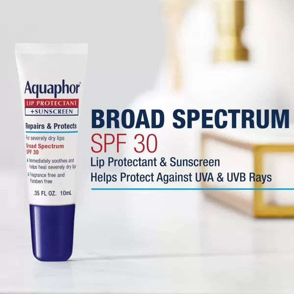 imageAquaphor Lip Repair Lip Balm with Sunscreen Lip Protectant Lip Balm SPF 30 035 Oz Tube