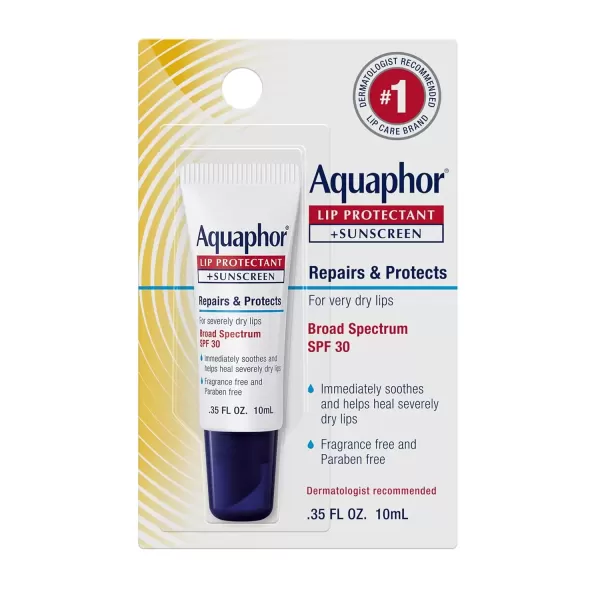 imageAquaphor Lip Repair Lip Balm with Sunscreen Lip Protectant Lip Balm SPF 30 035 Oz Tube Pack of 48035 Ounce Tube Pack of 48