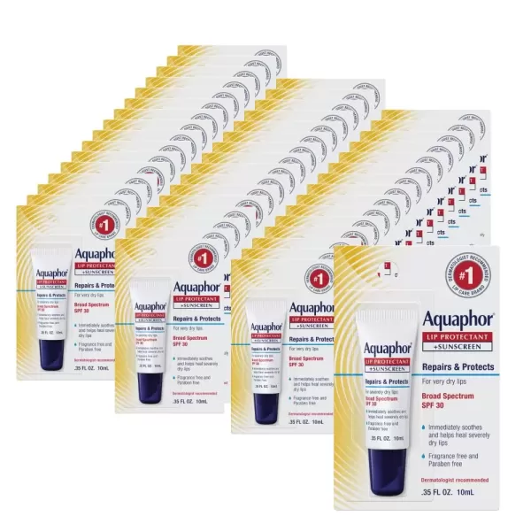 imageAquaphor Lip Repair Lip Balm with Sunscreen Lip Protectant Lip Balm SPF 30 035 Oz Tube Pack of 48035 Ounce Tube Pack of 48