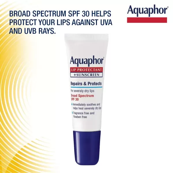 imageAquaphor Lip Repair Lip Balm with Sunscreen Lip Protectant Lip Balm SPF 30 035 Oz Tube Pack of 48035 Ounce Tube Pack of 48