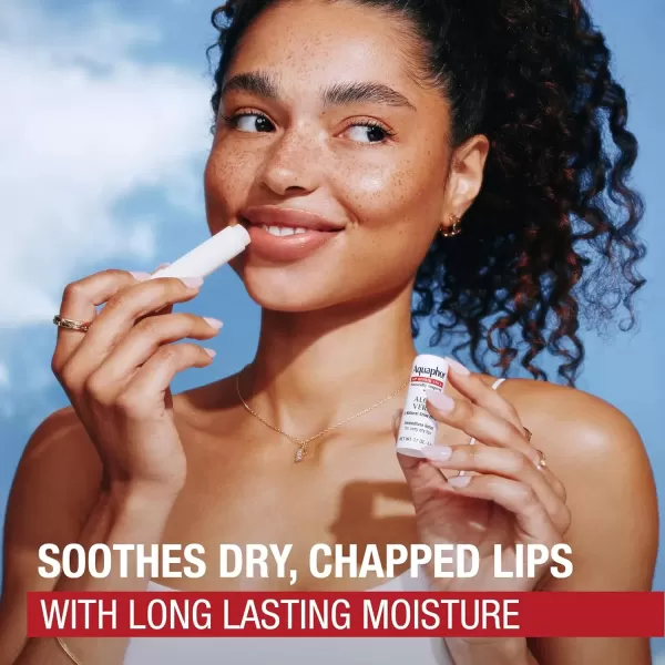 imageAquaphor Naturally Inspired Lip Repair Stick with Aloe Vera and Shea Butter Hydrating Lip Balm Stick Immediately Relieves Dryness and Soothes Chapped Lips Holiday Gifts for Self Care 017 Oz StickAloe Vera