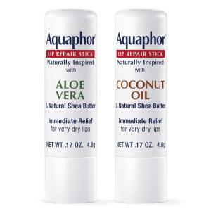 imageAquaphor Lip Balm Set  Naturally Inspired Lip Repair With Shea Butter Coconut Oil 017 Oz  Aloe Vera 017 Oz
