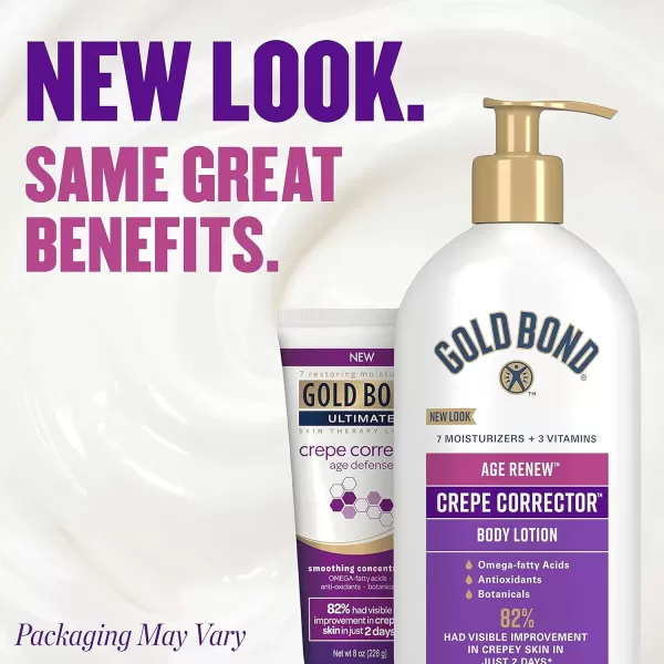 imageGold Bond Age Renew Crepe Corrector Body ampamp Face Lotion Replenishing ampamp Smoothing Formula 14 oz Packaging may vary14 Fl Oz Pack of 1
