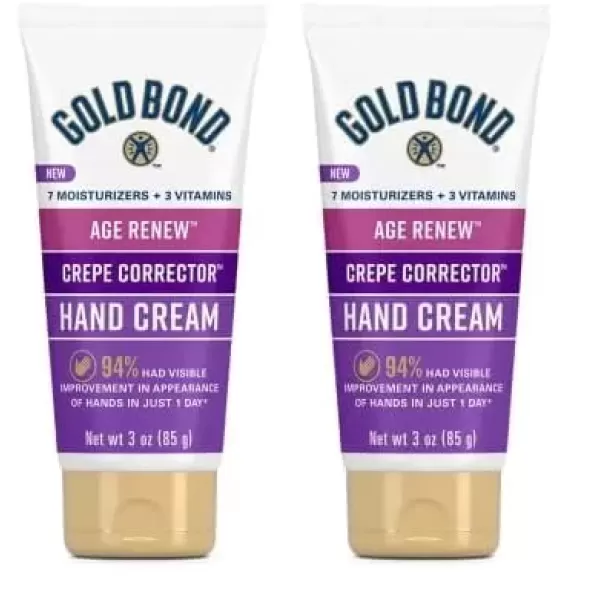 imageGold Bond Age Renew Crepe Corrector Hand Cream Replenishing ampamp Smoothing Formula 3 oz3 Fl Oz Pack of 2