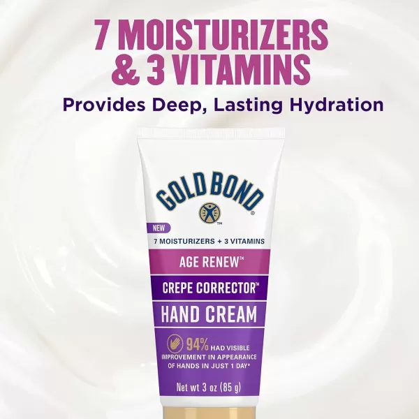 imageGold Bond Age Renew Crepe Corrector Hand Cream Replenishing ampamp Smoothing Formula 3 oz3 Fl Oz Pack of 2