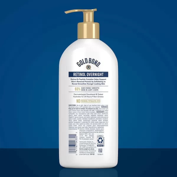 imageGold Bond Age Renew Retinol Overnight Body ampamp Face Lotion With Retinol ampamp Peptide Complex for Dry Skin 7 ozRetinol Overnight Body  Face Lotions