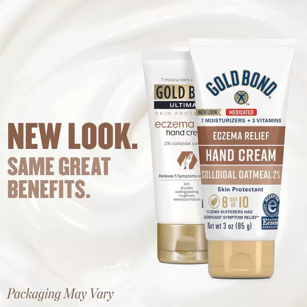 imageGold Bond Medicated Eczema Relief Hand Cream 3 oz Skin Protectant Cream With 2 Colloidal Oatmeal3 Ounce Pack of 1