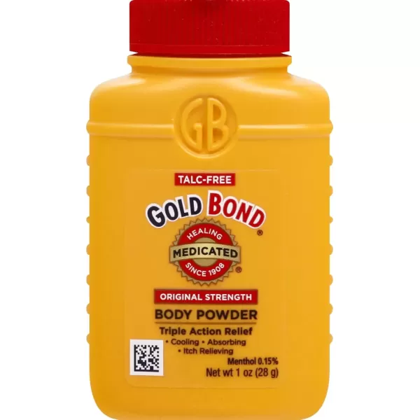 imageGold Bond Medicated Original Strength Body Powder 10 oz TalcFree AntiItch Absorbs ampamp Cools1 Ounce Pack of 1