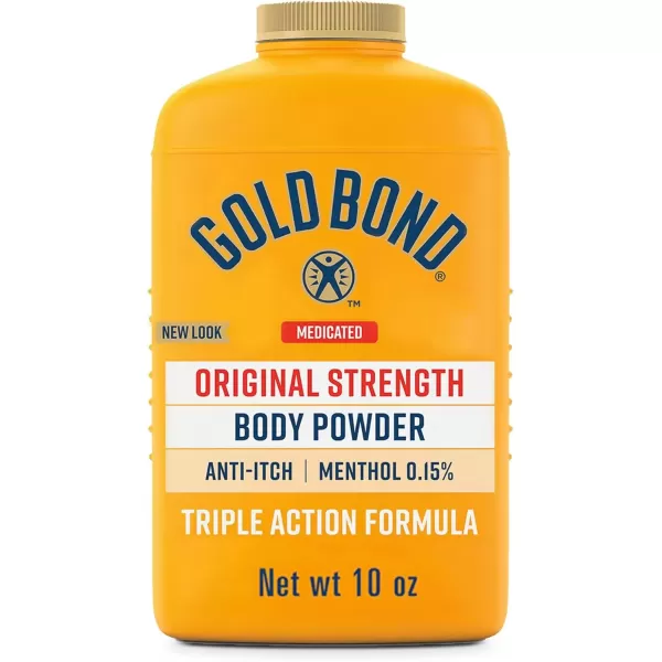imageGold Bond Medicated Original Strength Body Powder 10 oz TalcFree AntiItch Absorbs ampamp Cools10 Ounce Pack of 1