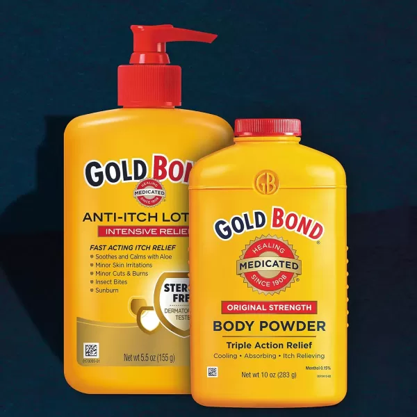 imageGold Bond Medicated Original Strength Body Powder 10 oz TalcFree AntiItch Absorbs ampamp Cools10 Ounce Pack of 3