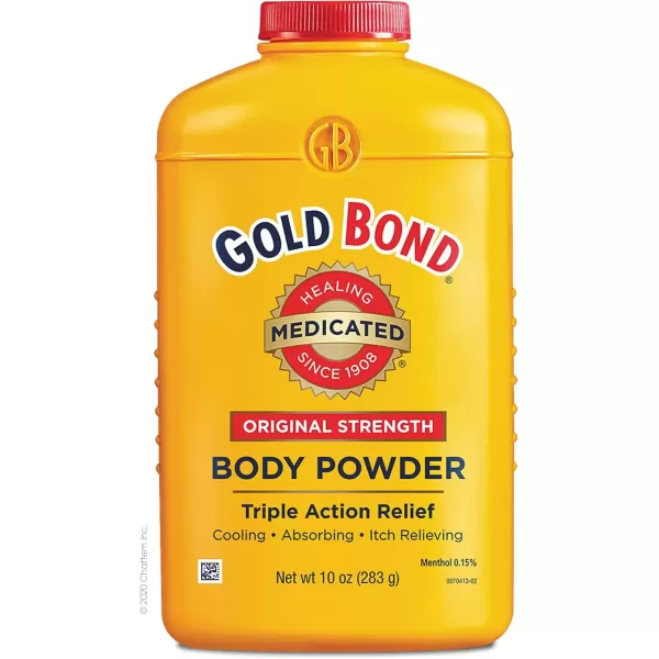 imageGold Bond Medicated Original Strength Body Powder 10 oz TalcFree AntiItch Absorbs ampamp Cools10 Ounce Pack of 3