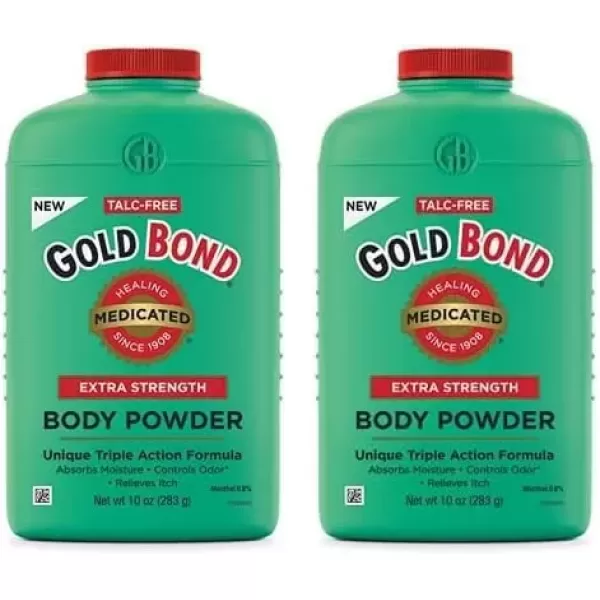 imageGold Bond Medicated TalcFree Extra Strength Body Powder 4 oz for Cooling Absorbing Itch Relief10 Ounce Pack of 2