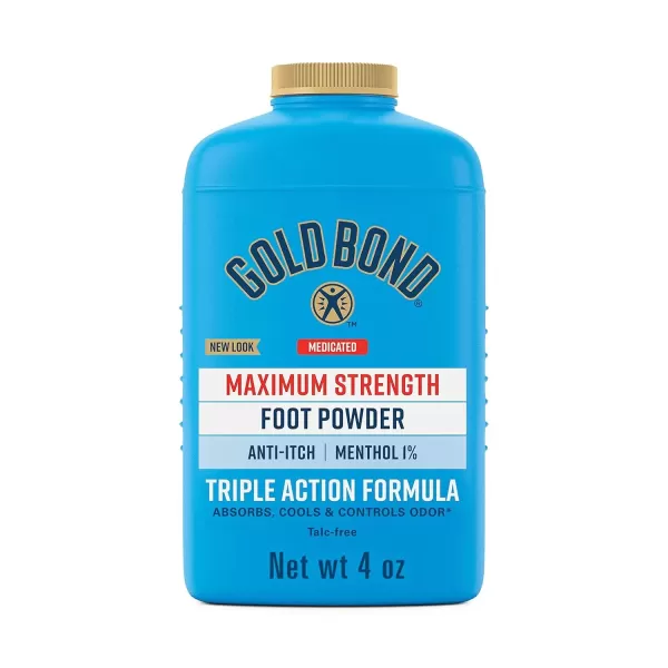imageGold Bond Medicated TalcFree Foot Powder 4 oz Maximum Strength Odor Control ampamp Itch Relief4 Ounce Pack of 1