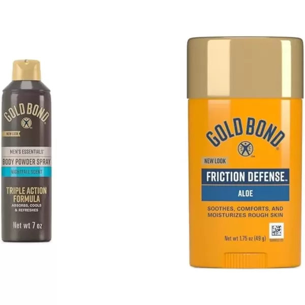 imageGold Bond Mens Essentials TalcFree Body Powder Spray 7 oz Recharge Scent Wetness Protection7 Ounce Pack of 1