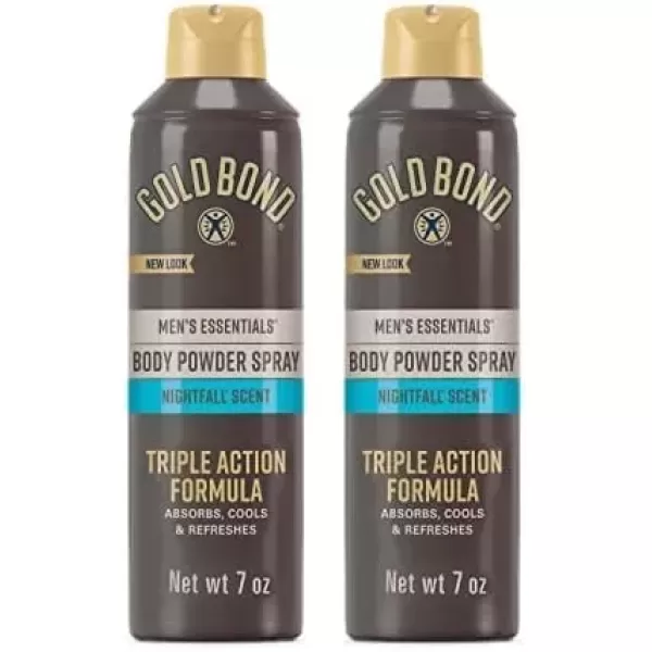 imageGold Bond Mens Essentials TalcFree Body Powder Spray 7 oz Recharge Scent Wetness Protection7 Ounce Pack of 2