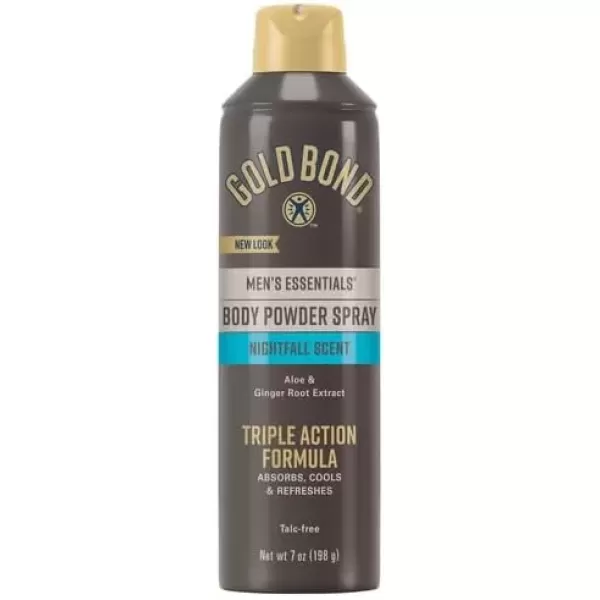 imageGold Bond Mens Essentials TalcFree Body Powder Spray 7 oz Recharge Scent Wetness Protection7 Ounce Pack of 2