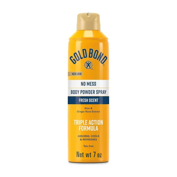 imageGold Bond No Mess TalcFree Body Powder Spray 7 oz Fresh Scent with a Triple Action Formula1 Ounce Pack of 1