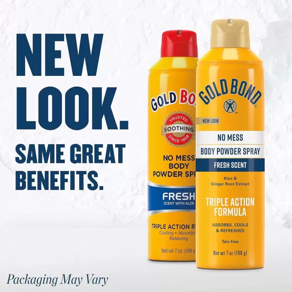 imageGold Bond No Mess TalcFree Body Powder Spray 7 oz Fresh Scent with a Triple Action Formula1 Ounce Pack of 1