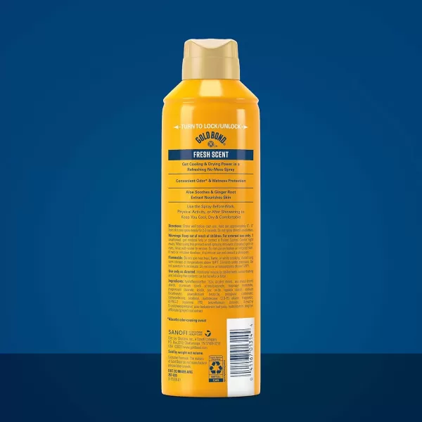 imageGold Bond No Mess TalcFree Body Powder Spray 7 oz Fresh Scent with a Triple Action Formula1 Ounce Pack of 1