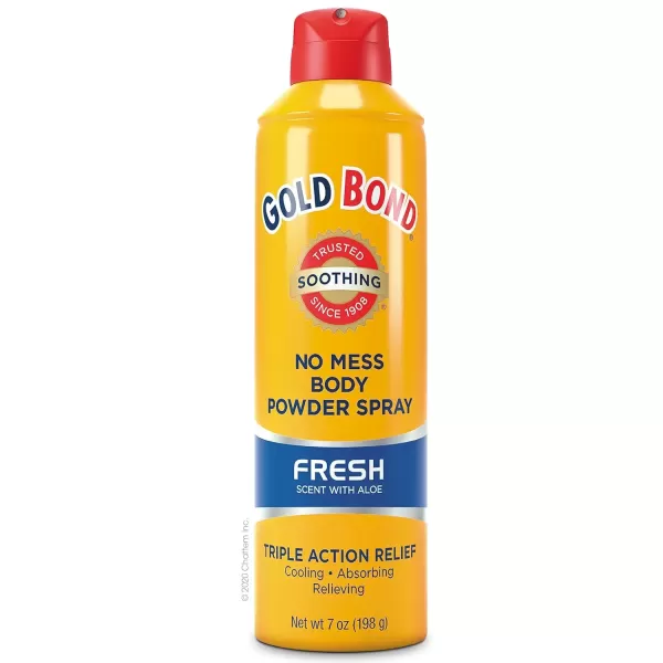 imageGold Bond No Mess TalcFree Body Powder Spray 7 oz Fresh Scent with a Triple Action Formula7 Ounce Pack of 1