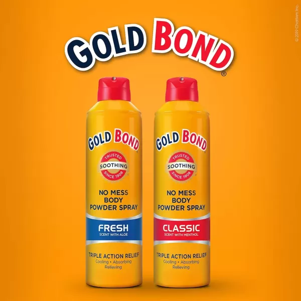 imageGold Bond No Mess TalcFree Body Powder Spray 7 oz Fresh Scent with a Triple Action Formula7 Ounce Pack of 1