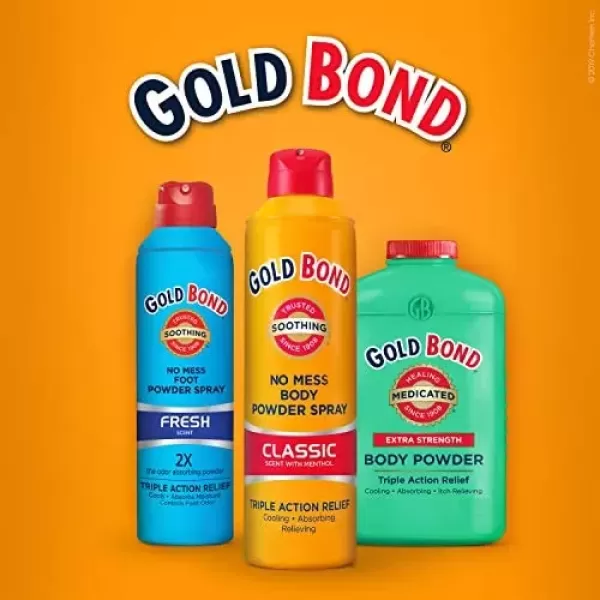 imageGold Bond No Mess TalcFree Body Powder Spray 7 oz Fresh Scent with a Triple Action Formula7 Ounce Pack of 1