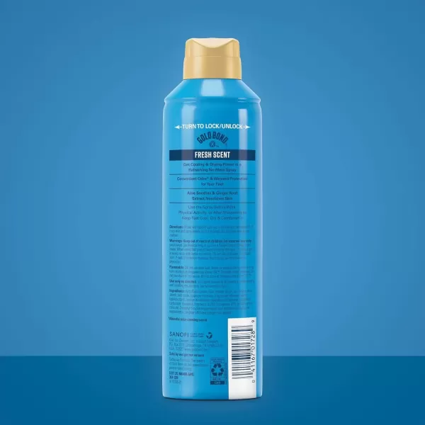 imageGold Bond No Mess TalcFree Foot Powder Spray 7 oz Fresh Scent With a Triple Action Formula7 Ounce Pack of 1