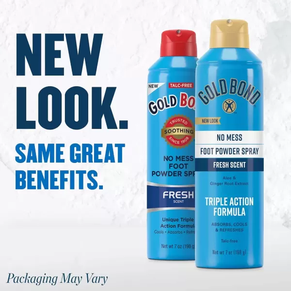 imageGold Bond No Mess TalcFree Foot Powder Spray 7 oz Fresh Scent With a Triple Action Formula7 Ounce Pack of 1