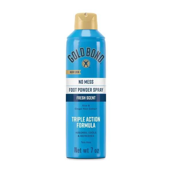imageGold Bond No Mess TalcFree Foot Powder Spray 7 oz Fresh Scent With a Triple Action Formula7 Ounce Pack of 1